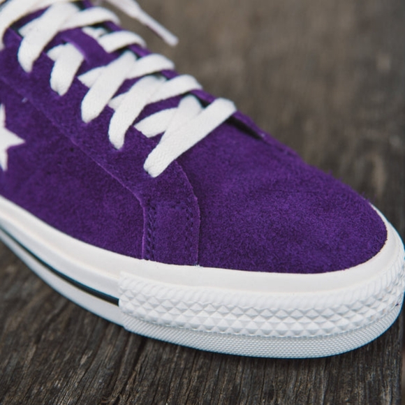 CONVERSE One Star Pro OX Skateboard in Night Purple/Egret/Black - Picture 5 of 16